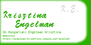 krisztina engelman business card